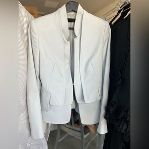 L.A.M.B. sz.6 Gwen Stefani ice blue blazer w/stunning details/tucking. Like new.